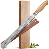 Emojoy cuchillo para pecho de res con filo afilado y estable para rebanar grandes piezas.