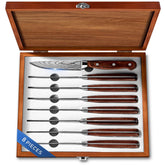 Cuchillos Emojoy para filete de 8 piezas con filo preciso para carnes tiernas.