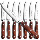 Emojoy cuchillos filete set de 8 piezas con caja regalo para mesa elegante