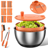 Ensaladera grande de Emojoy en acero inoxidable para servir y almacenar ensaladas.