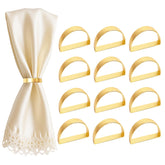 EMORBALS anillos servilleta dorados para mesas elegantes.