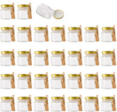 Encheng frascos hexagonales 1,5oz con tapas doradas para miel y mermeladas