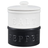 Enkiware salero-pimienta con tapa, juego de dos para la encimera.
