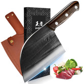ENOKING cuchillo de chef 6,7 pulgadas, hoja amplia para cortar verduras con precisión.
