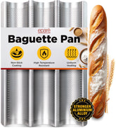 Eparé pan baguette 15x5 con perforaciones para desmoldar rápido y hornear uniforme