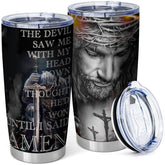 Equoza vaso termo cristiano, diseño único y agarre cómodo para uso diario.