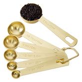 Esie Houzie Cucharas Medidoras Doradas 1/8 tsp para precisión en recetas dulces