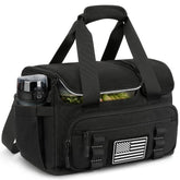 ETRONIK bolsa de almuerzo táctica 15L, vista lateral mostrando capacidad para tres comidas y snacks