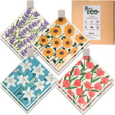 Trapo sueco de cocina Eulnars con diseño floral para uso diario.