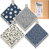 Trapo sueco Eulnars con patrones japoneses para cocina y alta absorción.