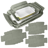 Protector de fieltro gris Evelots, vista general para apilar vajilla sin rayaduras