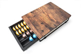 Everie cajón de madera con tapa superior, organización elegante de cápsulas Vertuoline