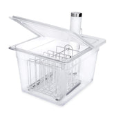 Everie contenedor sous vide 12qt con tapa plegable para rellenar agua sin perder temperatura