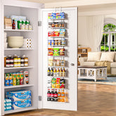 Everie estante puerta 9 niveles, vista general para organizar la cocina y baño.