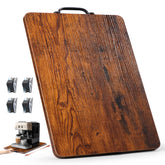 Evermagin bandeja-deslizante cafetera cocina marrón rústico para mover la cafetera con suavidad.