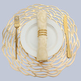Manteles Evevda dorados redondos para mesa, protección antimanchas durante comidas diarias.