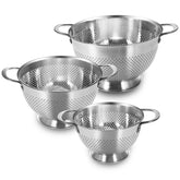 Colador EWFEN de acero inoxidable, mango ergonómico para uso cómodo.