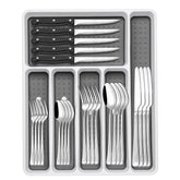 Conjunto EWFEN de cubiertos 49 piezas con organizador para mesa elegante.
