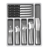 EWFEN: juego de cubiertos 49 piezas con organizador, para cajón de cocina.