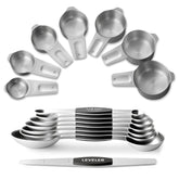 EWFEN tazas medidoras apilables en acero inoxidable, ideal para cocina organizada.