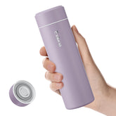 Exllena botella aislada mini 12 onzas con tapa inox mantiene temperatura ideal para viaje.