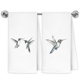 Exqcom toallas de cocina con colibríes, dibujo decorativo para secar platos