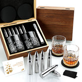 EXREIZST juego whisky: vasos de cristal elegantes para degustar con estilo