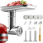 Ezato molinillo de carne para KitchenAid en acero inoxidable para uso doméstico confiable