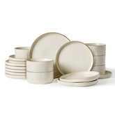 Famiware Estrella plato principal de 10 pulgadas con ribete elegante para cenas formales.