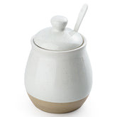 Azucarero famiware Milkyway con tapa y cuchara, almacenamiento limpio para la mesa.
