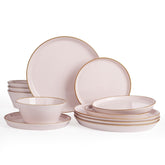 Famiware Saturn plato principal rosado claro para comidas diarias y presentación elegante