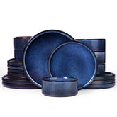 Plato de cena famiware star 10p con glaseado cambiante, ideal para cenas diarias.