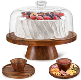 Famyards base para tarta de acacia, 12 pulgadas, elegante y resistente.