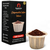 Fanativita filtros K-Cup desechables sin blanqueado para Keurig.