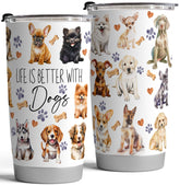 Fancyfams termo con dibujos de cachorros, regalo ideal para amantes de perros.