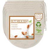 Bolsas Fancymay para leche vegetal 12x12, filtración suave para leche de almendras.