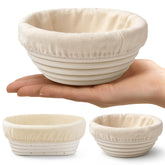 Cesta Banneton oval Fanfanwin para fermentación de pan artesanal, resultados uniformes.