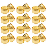 Anillos Farmlyn Creek con diseño grabado en relieve dorado para elegancia en la mesa