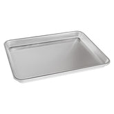 Fat Daddio's SP-QTR bandeja de aluminio natural, vista frontal para hornear uniforme.
