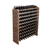 fdjamy bodega de vino de pino para 100 botellas, almacenamiento estable