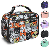 Bolsa de almuerzo Femuar para niños, vista frontal, lista para la escuela.