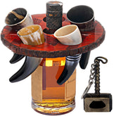 Cuerno vikingo FENRIR para bebidas, conjunto de 5, ideal para reuniones temáticas.