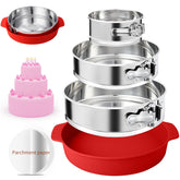 FENSIDEN molde desmontable de 4 pulgadas, desmolde fácil para pasteles delicados.