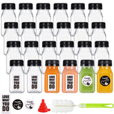 Botella fhxtcygj de PET 4 oz con tapas herméticas para jugos y batidos.
