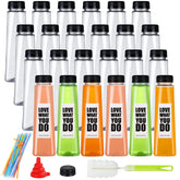 Fhxtcygj botellas 12oz transparentes para jugos caseros y bebidas frescas.