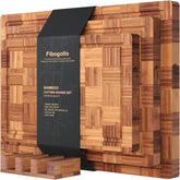 Fibogollo tablas de cortar set3, tres tablas apiladas para organización en la cocina