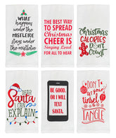 FillURbasket: set de 6 toallas de cocina navideñas para secar platos y decorar la cocina