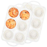 Moldes jumbo Fimary para magdalenas 6 cupos y antiadherente.