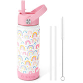 Botella Fimibuke para niños arcoíris de 18oz mantiene bebidas frescas por horas.