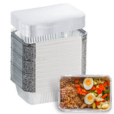 Findful bandejas de aluminio desechables con tapas para cocinar y servir sin lavar.
